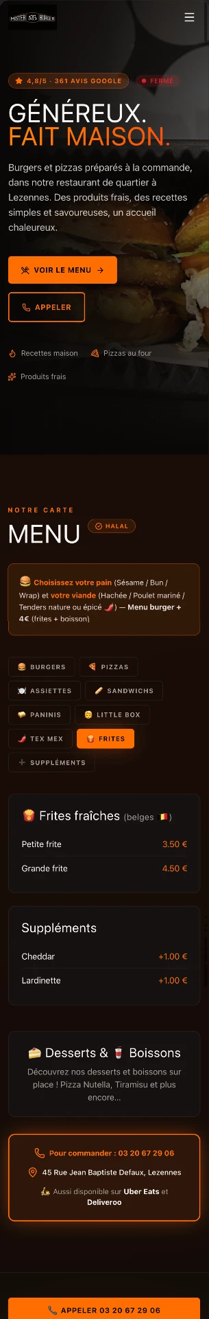 Aperçu défilant d'un site web réalisé par Le Pavé Digital